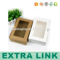 Boîte à gâteaux rectangulaire en papier kraft avec fenêtre